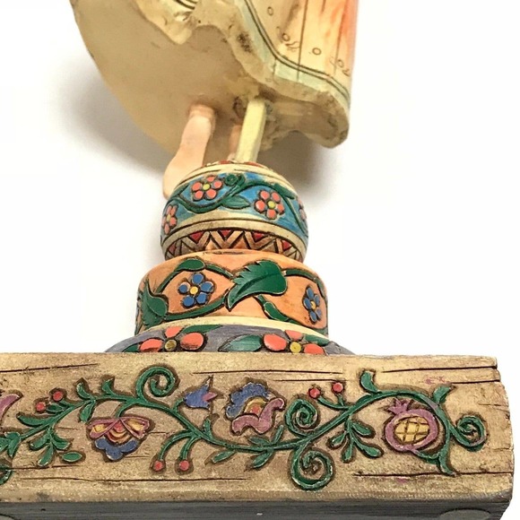 Angel Hallelujah Figurine Luke 2:10 Looks Like Carved Wood Resin - Picture 9 of 12